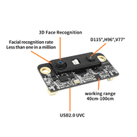 Mini caméra USB 2MP à reconnaissance faciale, double objectif RGB, IA, module de caméra de reconnaissance faciale 3D USB2.0 avec infrarouge IR