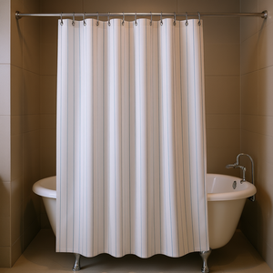 Rideau de Douche en Plastique Imperméable pour Hôtel avec Crochets – Durable et Confortable pour l'Intimité dans la Salle de Bain des Adultes – Fabriqué aux États-Unis - Product Image 3