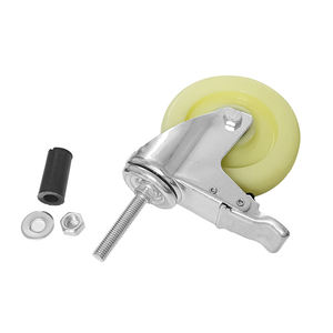 Roues universelles à usage intensif 4/5/6 pouces Roues de frein à roulement et rotatives en PVC PuPVC Roues à roulettes pour chariot à main industriel silencieux pour meubles - Product Image 6