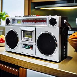 Radio FM/AM/SW, Reproductor de Casetes con Diseño Retro de los 80, Radio Antigua, Reproductor de Casetes Portátil con Altavoz - Product Image 5