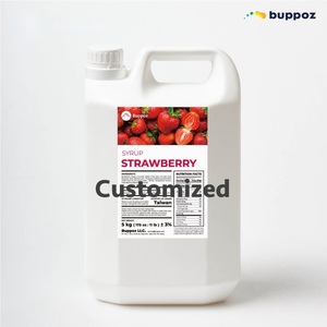 Buppoz Strawberry <b>Fruit</b> Syrup 5kg <b>Bottle</b> Halal HACCP Vegetarian BPZ-SY012 12 Months Shelf Life for Bubble Tea & Milk Tea OEM - Product Image 2