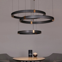 Lustres et suspensions Matrix Titan, anneaux de plafond, 110V/220V, CR 95, 3000K, 532W, suspensions métalliques avec projecteur pour villa