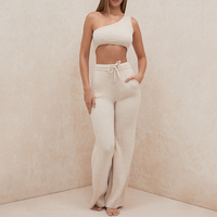 Pantalon large pour femme Pantalon en chenille décontracté pour femme