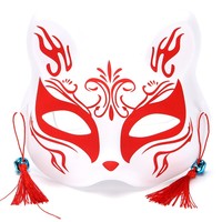 Masque de cosplay fantôme d'Halloween Fox Spirit Matchmaker, en plastique, lumineux, motif personnalisé, pour fêtes multi-occasions, Noël