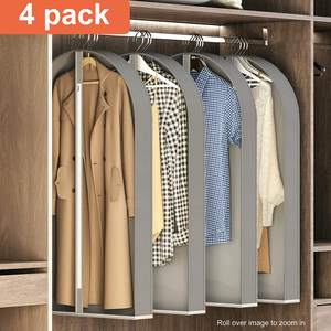 Funda tejida ecológica transparente de 4 piezas, vestidos de novia, ropa y suéteres, práctica bolsa de ropa de viaje - Product Image 6