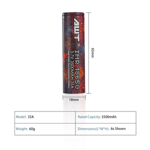 Venta caliente IMR18650 recargable de litio de 3,7 v 2500mah 3000mah 3500mah 18650 batería de iones de litio baterías con precio de fábrica - Product Image 6