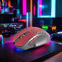 Venta caliente logotipo personalizado 2,4G USB inalámbrico ratón óptico Mini 3D ABS Material LED retroiluminado estilo impermeable en Stock