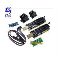 Programmeur USB EEPROM Flash BIOS avec clip SOIC8 + adaptateur mémoire Flash SPI 1.8V SOP8 DIP8 + adaptateur SOIC8 SOP8 vers DIP8 Kit de gravure