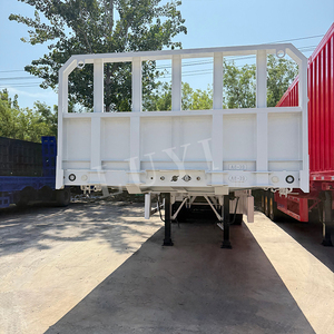 Semi-remorque à plateau plat en acier personnalisable à 4 essieux pour le transport de machines de construction et de conteneurs, marque LUYI, capacité de charge >30000 kg - Product Image 6