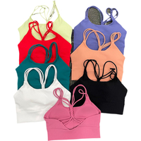Soutien-gorge de sport en nylon respirant à maintien élevé pour femme, avec coussinets amovibles, personnalisable, résistant aux plis, pour la gym, le fitness et le yoga - Dentelle