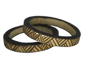 Brazalete de madera de diseño de tendencia superventas de buena calidad logotipo personalizado y paquete brazalete ancho pintado a mano de madera - Product Image 3