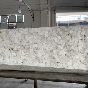 Phổ biến thiết kế Trắng Nhân Tạo đá thạch cao Tuyết hoa Backlit tự nhiên Onyx tường trang trí nội thất đá - Product Image 6