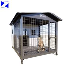 Cage <span class=keywords><strong>pour</strong></span> <span class=keywords><strong>chien</strong></span> pliable en bois brun moderne, double <span class=keywords><strong>porte</strong></span>, <span class=keywords><strong>pour</strong></span> intérieur, avec coussin, lit <span class=keywords><strong>pour</strong></span> animaux de compagnie robuste, <span class=keywords><strong>pour</strong></span> chiens de petite/moyenne taille - Product Image 4