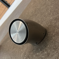 CEA Design FRE1555 Pomme de douche Jet de pluie réglable en acier inoxydable avec un design cylindrique minimal pour les salles de bains et les spas modernes