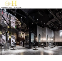 Meuble de Salon Tendance et Moderne pour Coiffure, Vitrine de Présentation Courbe pour Poste de Travail de Coiffure