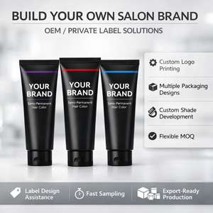 Tinte de Cabello Semipermanente de Marca Privada, Fabricante OEM de Tintes para el Cabello, Crema de Color Profesional para Salón de Belleza, Fórmula Temporal Suave - Product Image 3