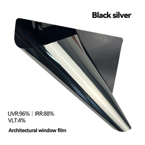 Tự dính đầy màu sắc Xây dựng kính phim tinting Đen-bạc 4% vlt xây dựng cửa sổ <span class=keywords><strong>Tint</strong></span> - Product Image 1