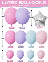 Kit Dekorasi Balon Garland Bertema Musik Warna Pink dan Ungu dengan Mikrofon, Balon Foil Bintang Not Musik