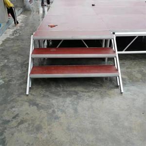 आउटडोर ट्रस प्रदर्शन गतिविधियों के लिए सीढ़ी वृद्धि के साथ पोर्टेबल मजबूत तह एल्यूमीनियम चरण मंच मंच - Product Image 2