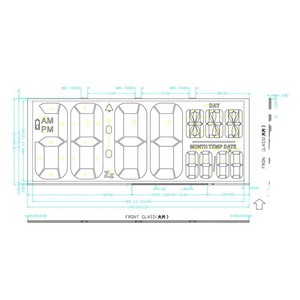 Affichage LCD 7 segments à caractères noirs, réfléchissant positif <span class=keywords><strong>TN</strong></span>, sans rétroéclairage, écran gris, 1/2 mode marche/1/2 mode veille, taille personnalisée pour montage mural - Product Image 5