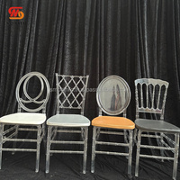 Chaise Napoléon Chiavari en résine transparente, acrylique transparent, vente chaude, pour événements, hôtel, mariage, fête