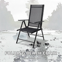 Chaise longue pliante inclinable pour jardin et plage