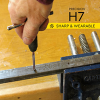 Alésoir CNC H7 en acier allié, alésoir à cannelure droite, outil de découpe de précision pour alésage de trous métalliques 1/8" 3/16" 1/4" 5/16"