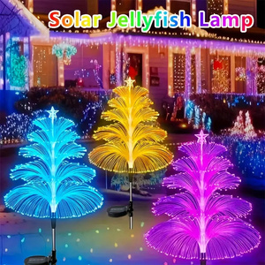 Ngoài Trời Sân Vườn Cây Giáng Sinh Không Thấm Nước 7 Màu Sắc Thay Đổi 5 Hai Lớp Sợi Quang Sao Sứa Hoa Năng Lượng Mặt Trời Cổ phần Đèn - Product Image 2