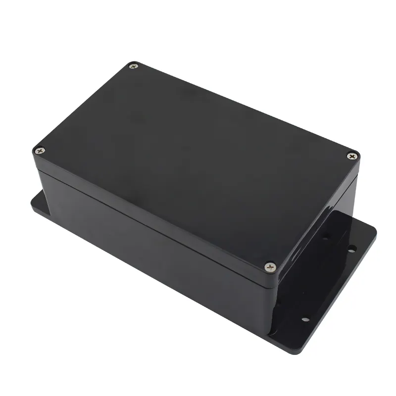 black color Plastic Enclosure with ear Outdoor Electronic waterproof junction box Enclosures electronics box