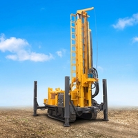 Machine de forage de puits profonds HENGWANG, type chenillé, machine de forage de puits d'eau de 400 mètres, engins de forage de puits profonds