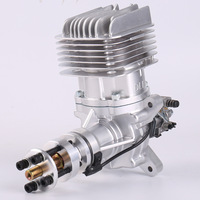 Moteur à essence monocylindre à deux temps DLE 55CC DLE55RA d'origine, en métal, avec échappement arrière pour avion RC