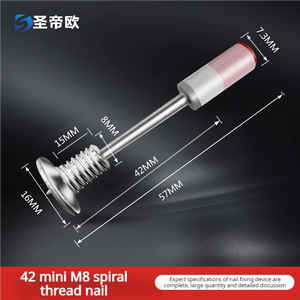 Oferta Especial: Mini Clavos Roscados Tipo Cañón para Procesamiento Personalizado, con Vástago Liso, para Abrazaderas de Tubería de 16/20/25, Clavos de Acero Integrados Roscados - Product Image 3