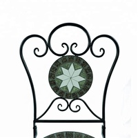 Ensemble de meubles d'intérieur et d'extérieur en fonte, chaise et Table à mosaïque, livraison gratuite