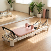 Set Tempat Tidur Pilates Reformer Portabel Tahan Lama Kelas Atas dari Aluminium Alloy Putih dengan Rangka Berkualitas Tinggi Produsen Pilates