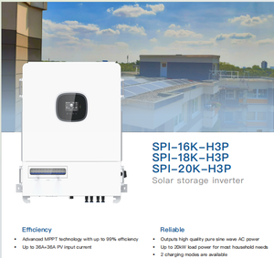 Srne อินเวอร์เตอร์พลังงานแสงอาทิตย์แบบสามเฟสออฟกริด20Kw 18KW 16KW บริสุทธิ์พร้อมตัวควบคุม MPPT SPI-16K-H3P SPI-20K-H3P SPI-18K-H3P - Product Image 1