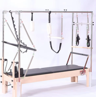 Ahorn-Holz Pilates Reformer mit Turm, verstellbares Multi-Style Pilates-Trainingsgerät, Pilates Reformer Cadillac