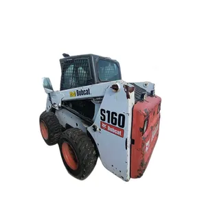 Minicargadora usada original de alta calidad en buenas condiciones, máquina de construcción usada Bobcat s160 en oferta