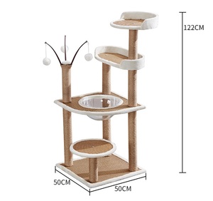 Soluzione One-<span class=keywords><strong>Stop</strong></span> per animali domestici grande albero per gatti di alta qualità moderno peluche naturale graffiante attività centro per gatti - Product Image 5