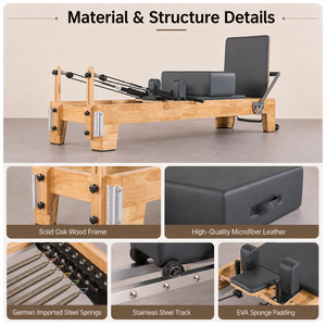 <span class=keywords><strong>Cama</strong></span> de <span class=keywords><strong>Pilates</strong></span> <span class=keywords><strong>Reformer</strong></span> de Madera de Roble Personalizada OEM para Entrenamiento de Fuerza y Rehabilitación en Estudio, Máquina de <span class=keywords><strong>Pilates</strong></span> <span class=keywords><strong>Reformer</strong></span> - Product Image 3