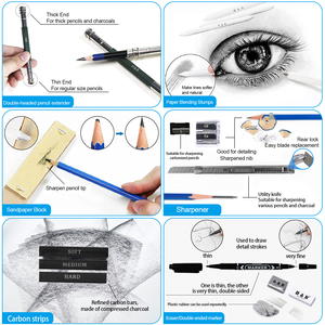 36pcs Portable Artist Sketching <strong>Pencil</strong> <strong>Drawing</strong> Kit - Product Image 6