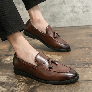 Men's Casual Dress Shoes PU Material <b>Pointed</b> Toe Loafers for Business Slip-On Lightweight Anti-Slippery for Spring Summer Autumn - Product Image 4