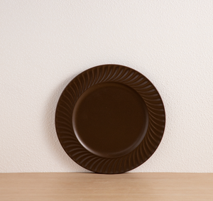 Wholesale Custom <b>Chocolate</b> color Ribbed Ceramic Tableware, Matte Stoneware Dinner Set, Free Design & Custom Logo Available - Product Image 2