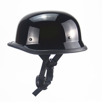 Casque de protection pour moto avec doublure en couche tampon EPS, unisexe, style allemand, casque vintage classique