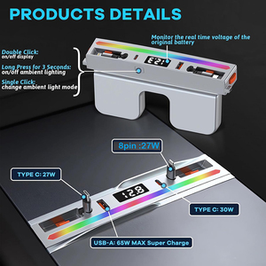 Reemplazo para <span class=keywords><strong>Tesla</strong></span> Model 3 2023 + Highland Accesorios 65W Carga súper rápida USB Hub Center Control Docking Station - Product Image 6