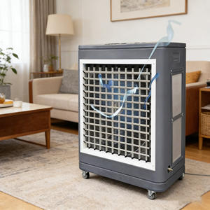 Ventilador de Piso con Enfriamiento Evaporativo, Desmontable, Portátil, con Tanque de Agua - Product Image 2