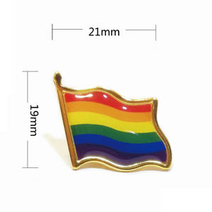 Großhandel Homosexualität Brosche Metall-Emblem Cartoon Regenbogenflagge Metall-Abzeichen Professionelle Vergoldete Emaille-Anstecknadeln - Product Image 4