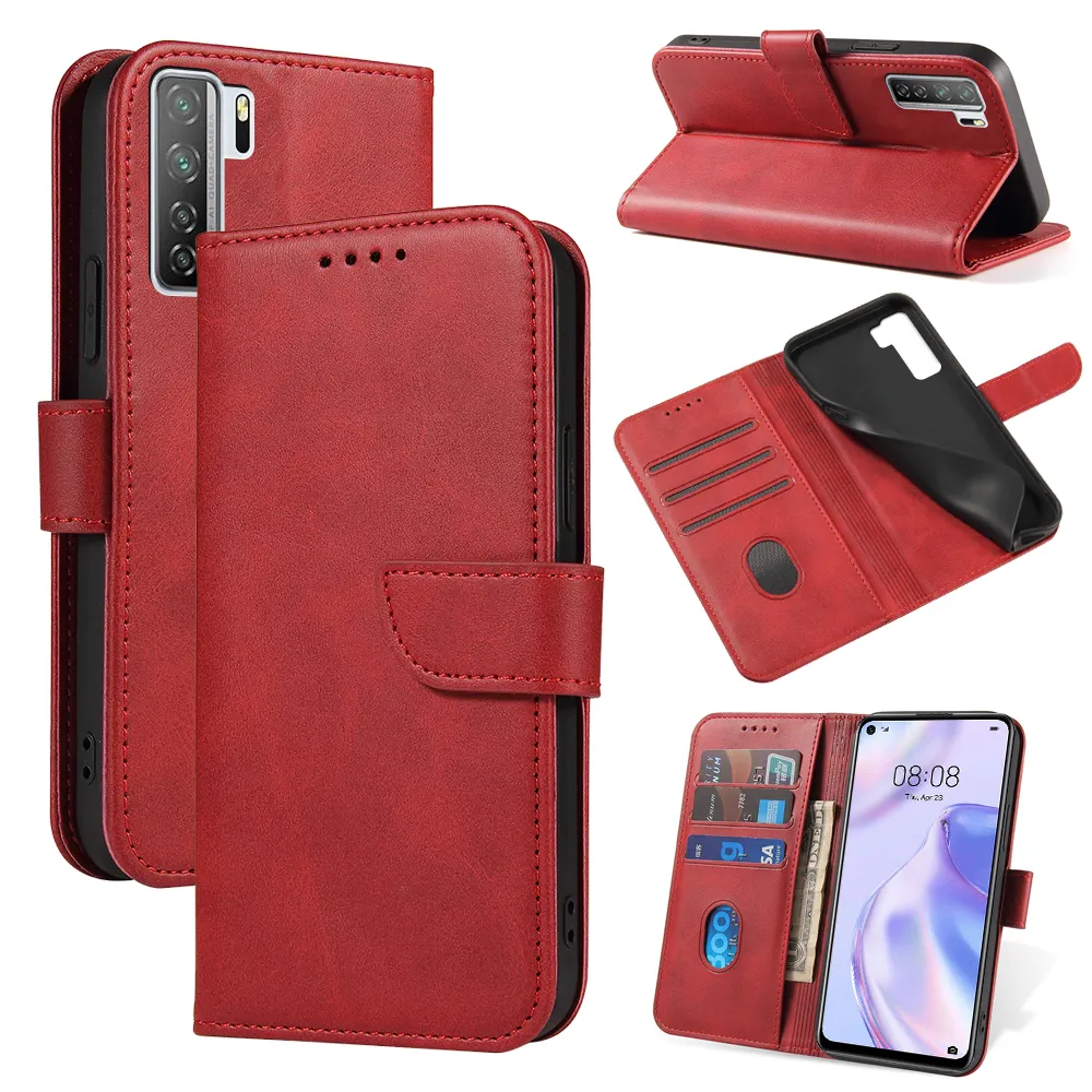 Amazon hot selling magnetic flip phone case for Huawei Nova Y90 Y70 9 SE 4G 8i 8 7 Pro Mate 30 Lite 40 Pro Plus stand phone case