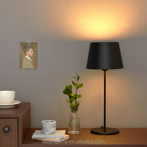 Lámpara de mesa de lectura LED sencilla, pantalla metálica, cuerpo de hierro minimalista para dormitorio, sala de estar, estudio, oficina, alimentación de CA, entrada de Base de bombilla E26 - Product Image 1