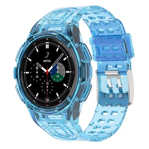 Correa de reloj de TPU transparente con estuche para <span class=keywords><strong>Samsung</strong></span> Galaxy <span class=keywords><strong>Watch</strong></span> <span class=keywords><strong>4</strong></span> <span class=keywords><strong>Classic</strong></span> 46 <span class=keywords><strong>42</strong></span> 44mm 40mm 46mm correa de silicona - Product Image 4