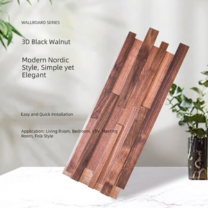 Paneles de Pared 3D de Madera para Sala de Estar KASARO, Diseño de Paneles de Pared Interiores, Paneles de Pared Acanalados de Madera Sólida 3D - Product Image 6